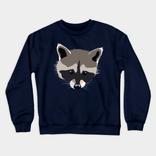 Raccoon Face cute illustration Crewneck Sweatshirt